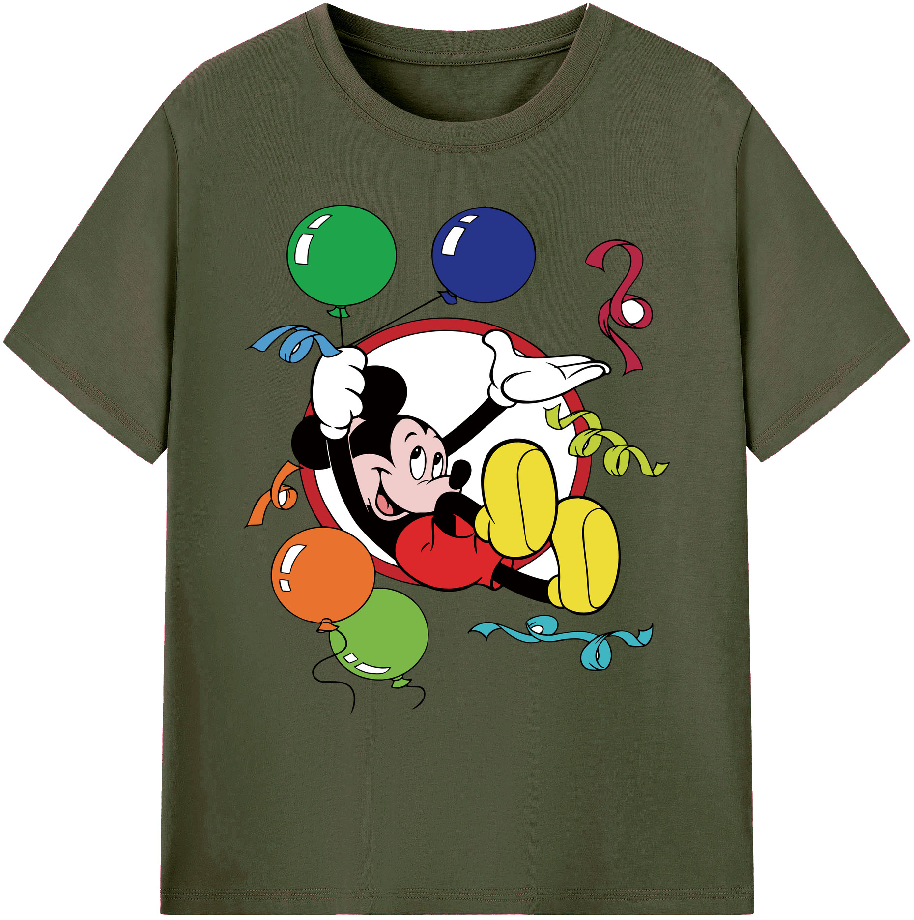 ミッキーマウス Mickey Mouse 綿100％ メンズ半袖Tシャツ｜肌触りやわらか＆通気性